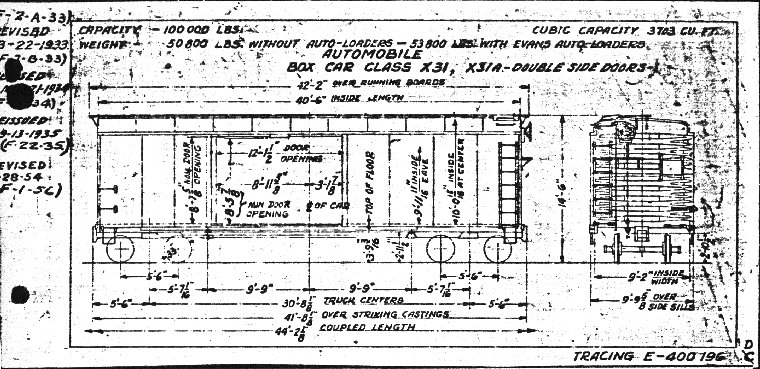 X31,X31a-dd-Automobile Box Car