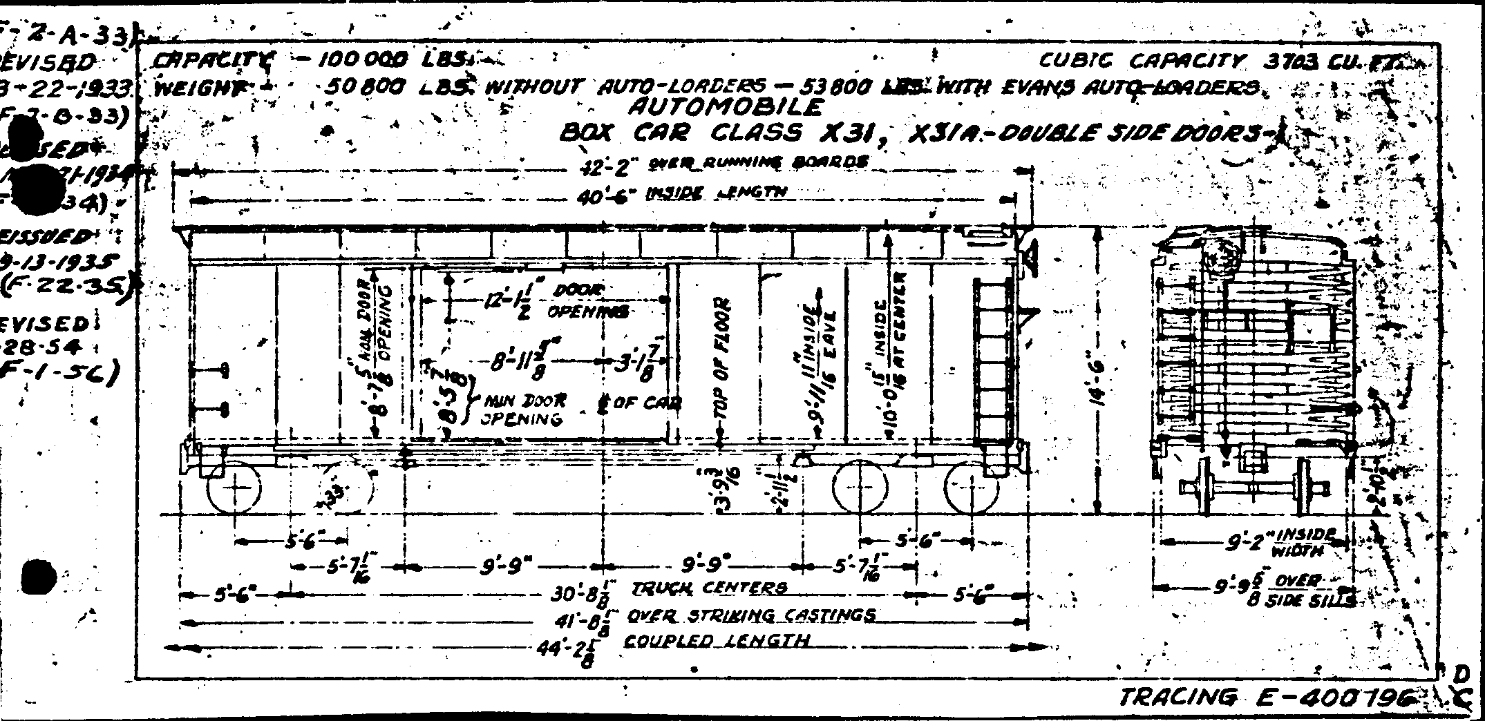 X31,X31a-dd-Automobile Box Car