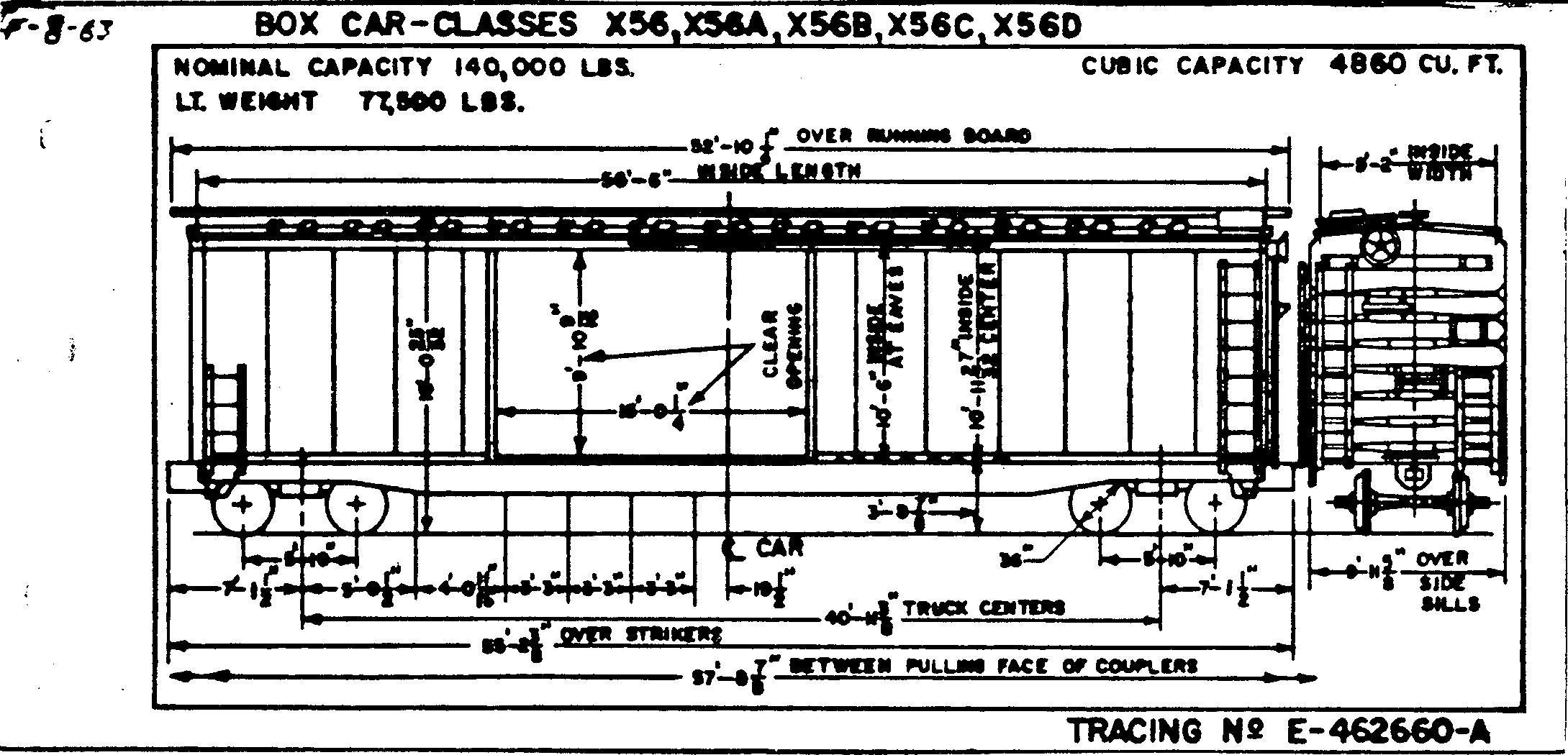 X56,X56a,X56b,X56c,X56d-Box Car
