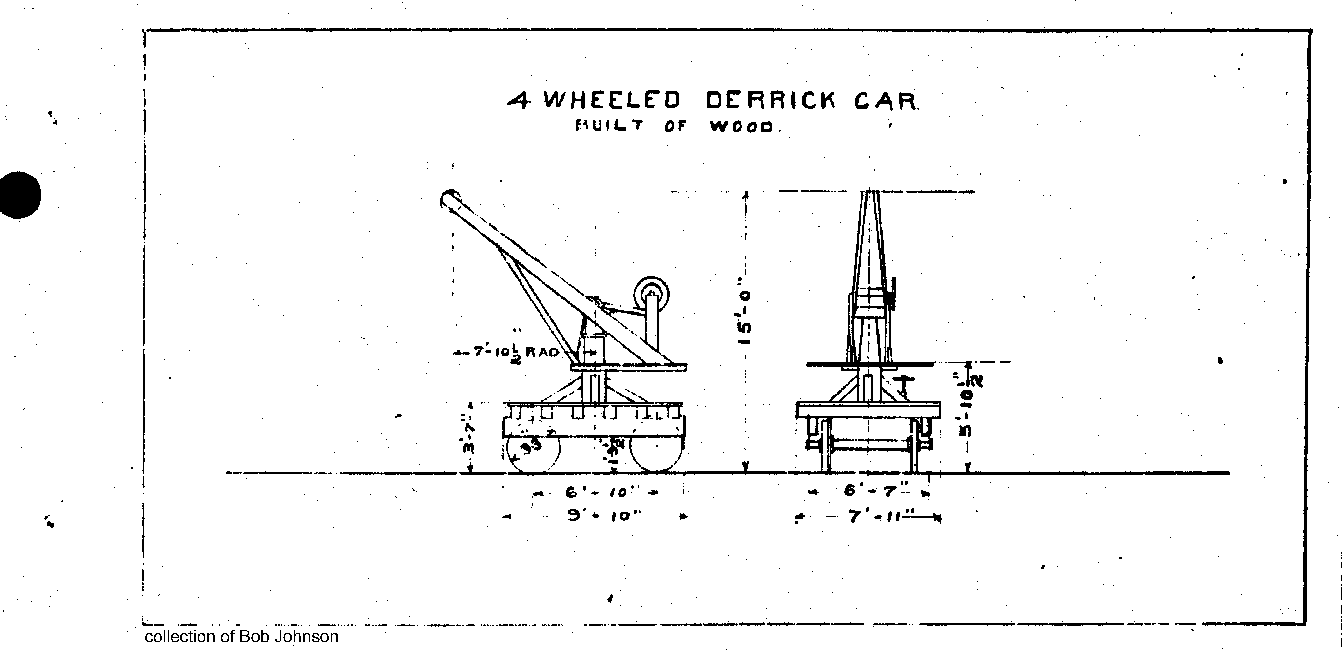 4 wheel wood-4 Wheeled Derrick Car