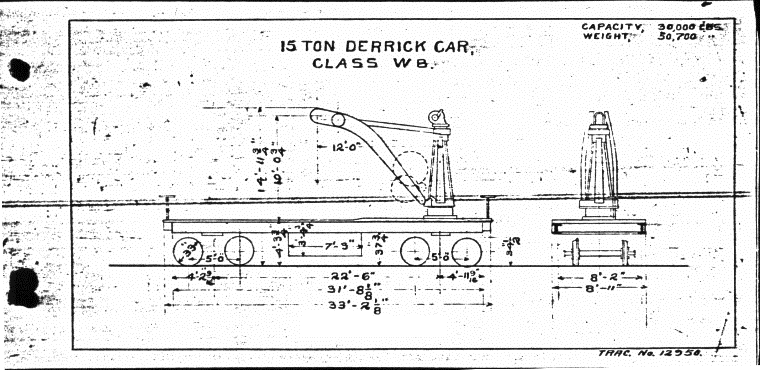 WB-15 ton derrick car