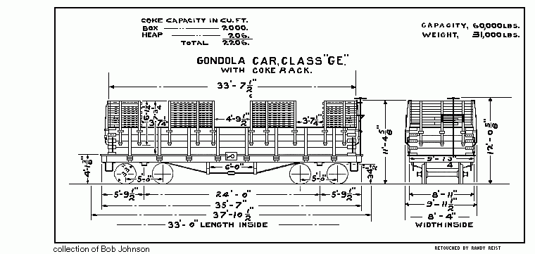 GE 4 board coke-Gondola Car