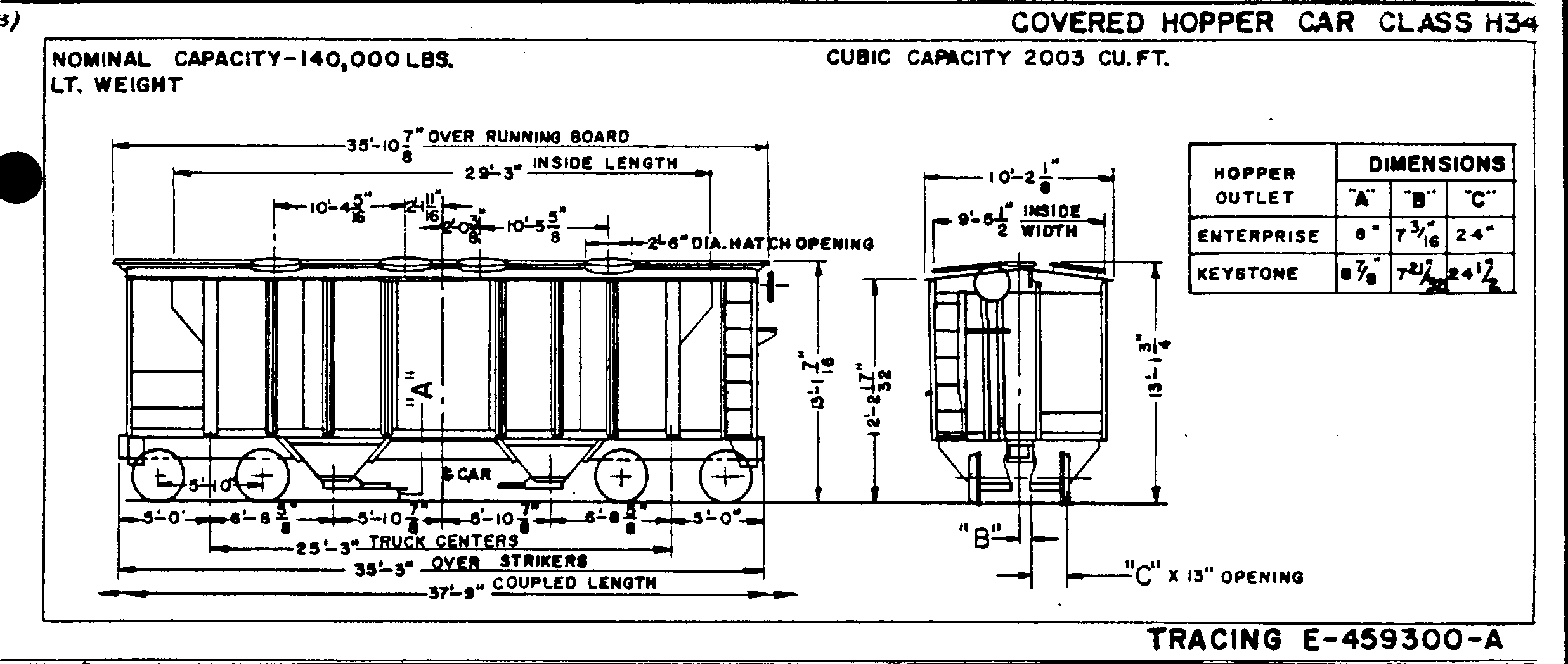 H34d-Covered Hopper Car