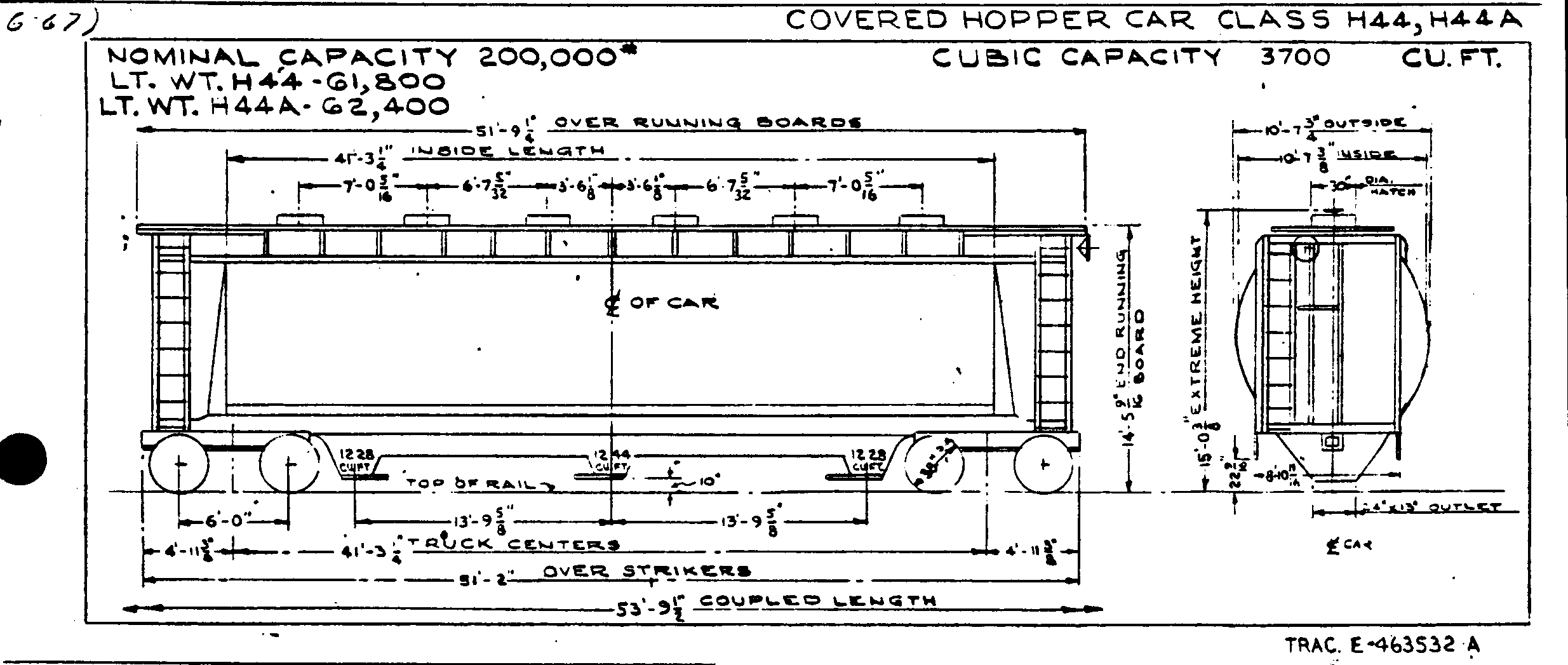 H44,H44a-Covered Hopper Car