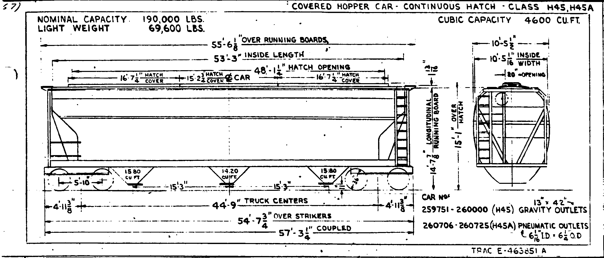 H45,H45a-Covered Hopper Car