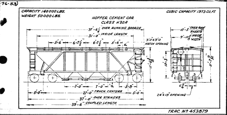 H30a-Hopper Cement Car