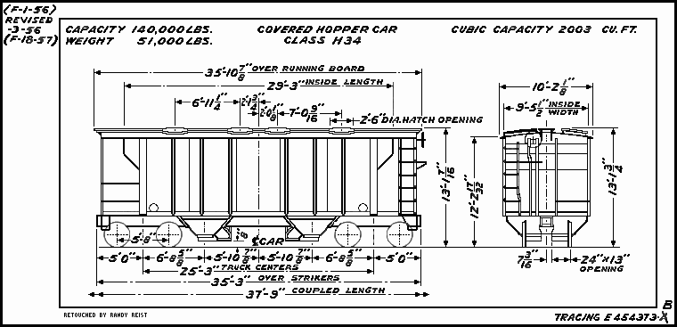 H34-Covered Hopper Car