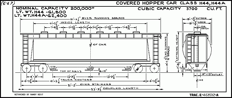 H44,H44a-Covered Hopper Car