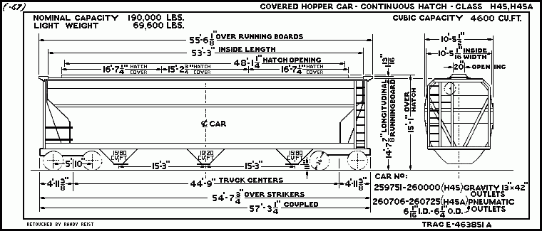 H45,H45a-Covered Hopper Car