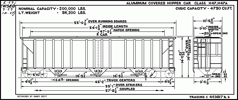 H47,H47a-Aluminum Covered Hopper Car
