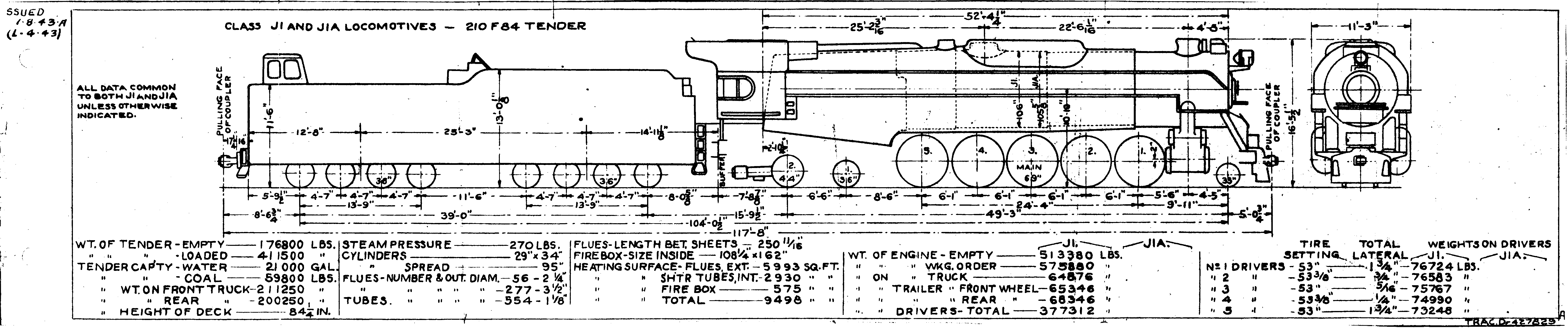 J1, J1a-2-10-4 Steam Loco