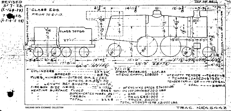 E6s, prior to 6-1-13-4-4-2 Steam Loco