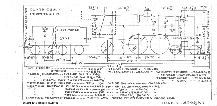 E6s, prior to 6-1-13-4-4-2 Steam Loco