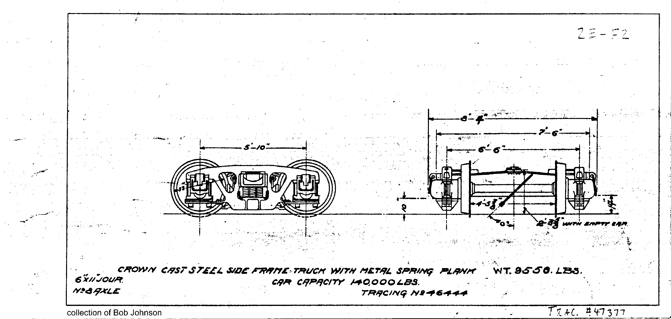 2E-F2-Crown Cast Steel Side Frame Truck