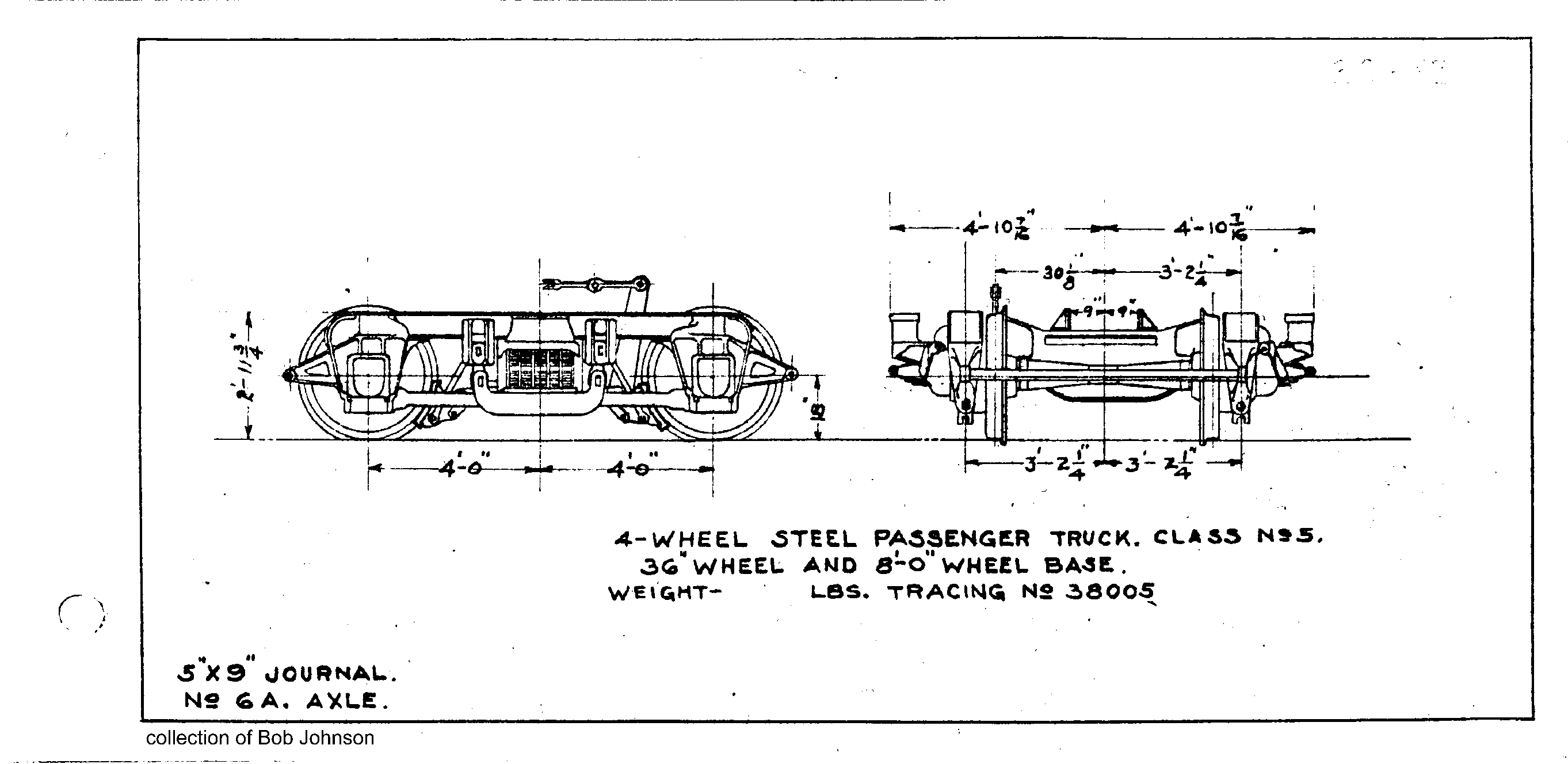 2C-P2-4-wheel steel passenger truck