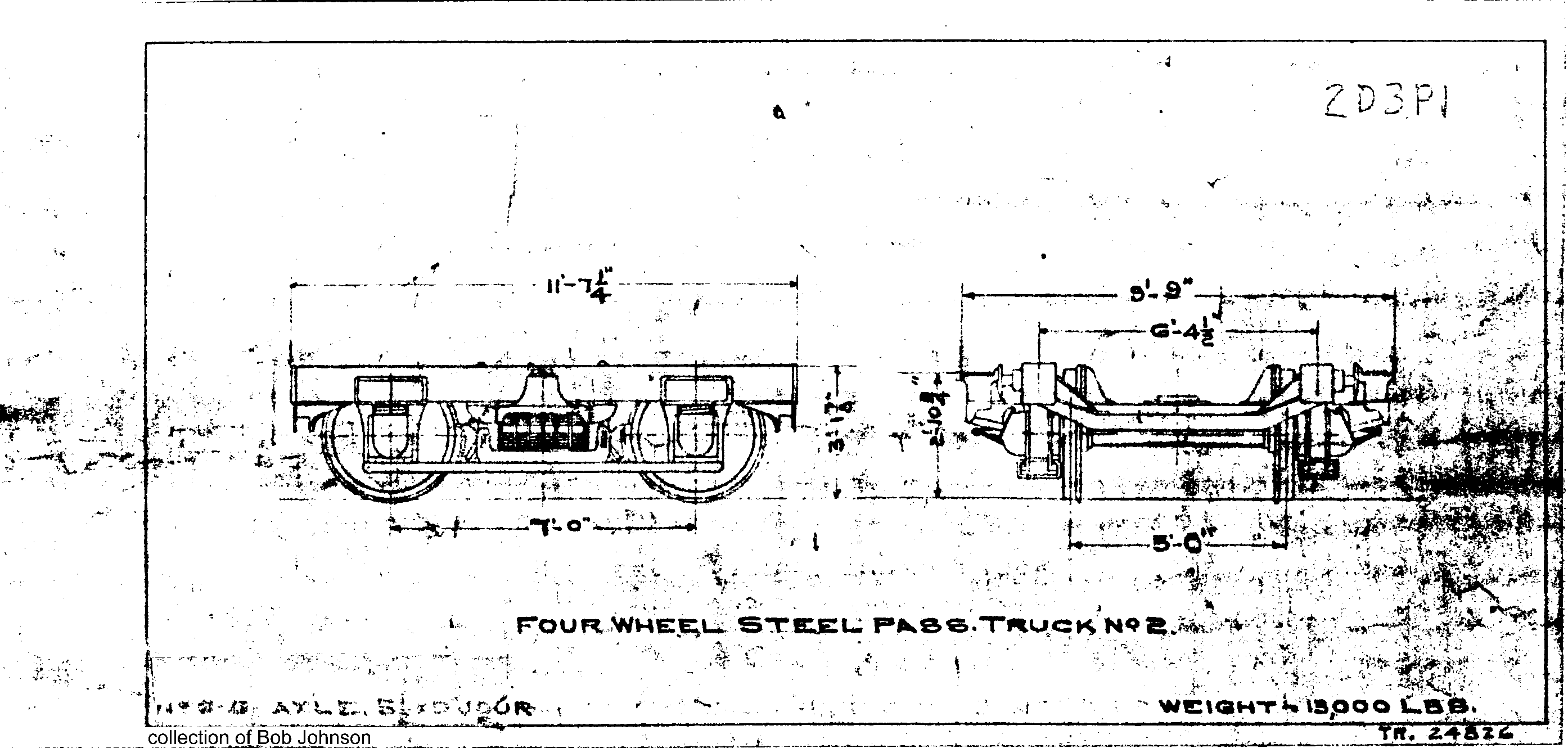 2D3P1-Four Wheel Steel Pass Truck