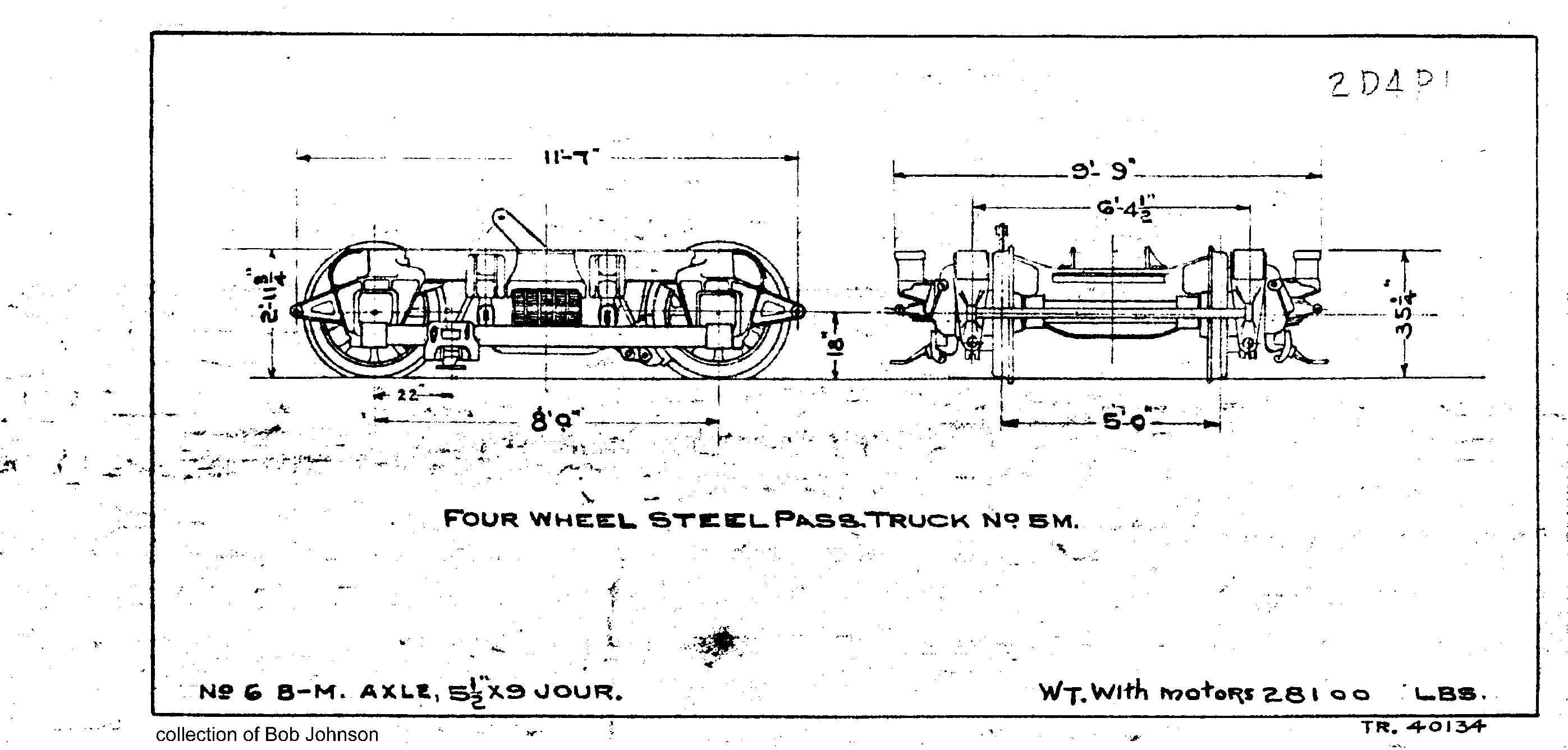 2D4P1-Four Wheel Steel Pass Truck