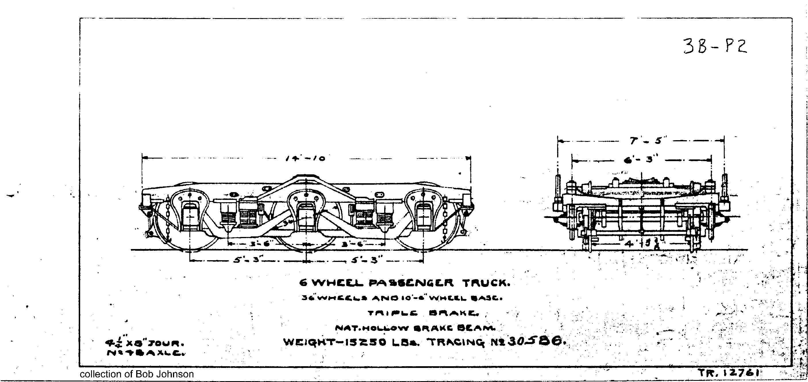 3B-P2-6 Wheel Passenger Truck