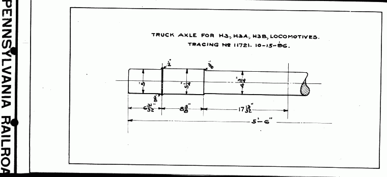 Axle_H3-Truck axle for H3, H3a, H3b loco
