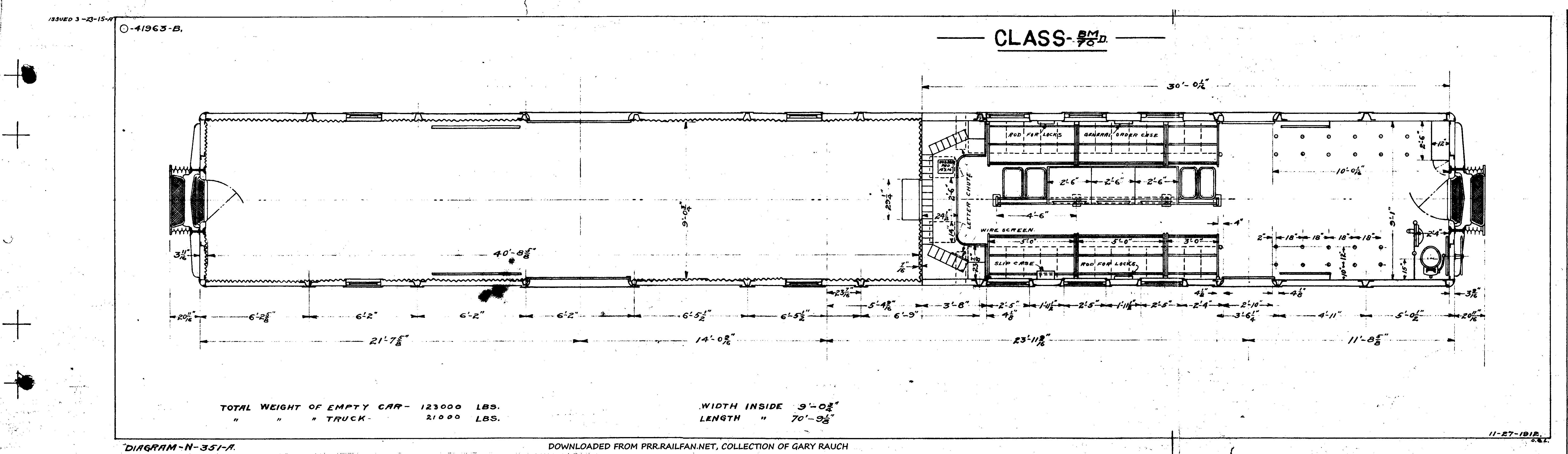 BM70d-Baggage & Mail Car