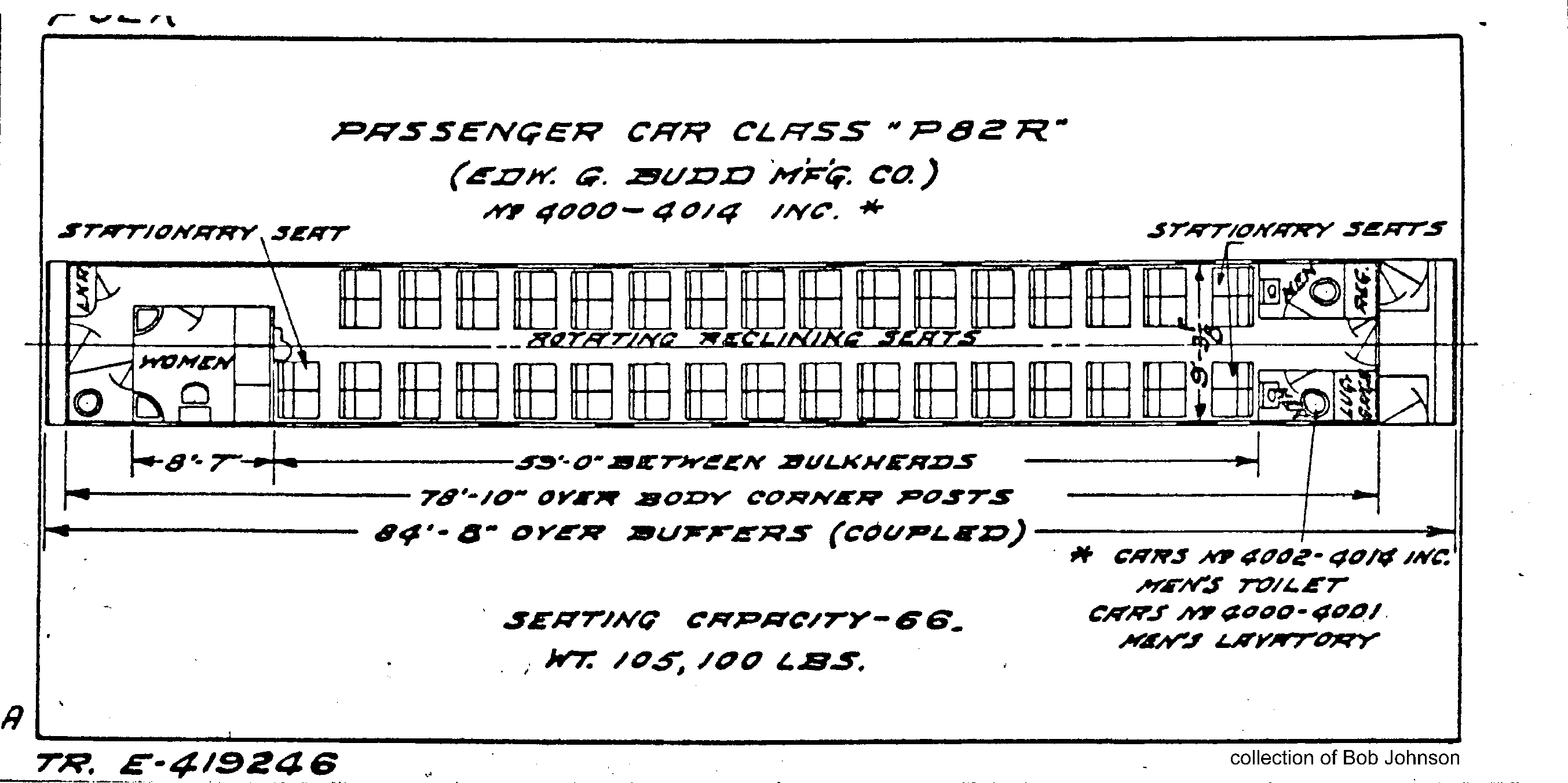 P82R-Passenger Car (coach, Budd)