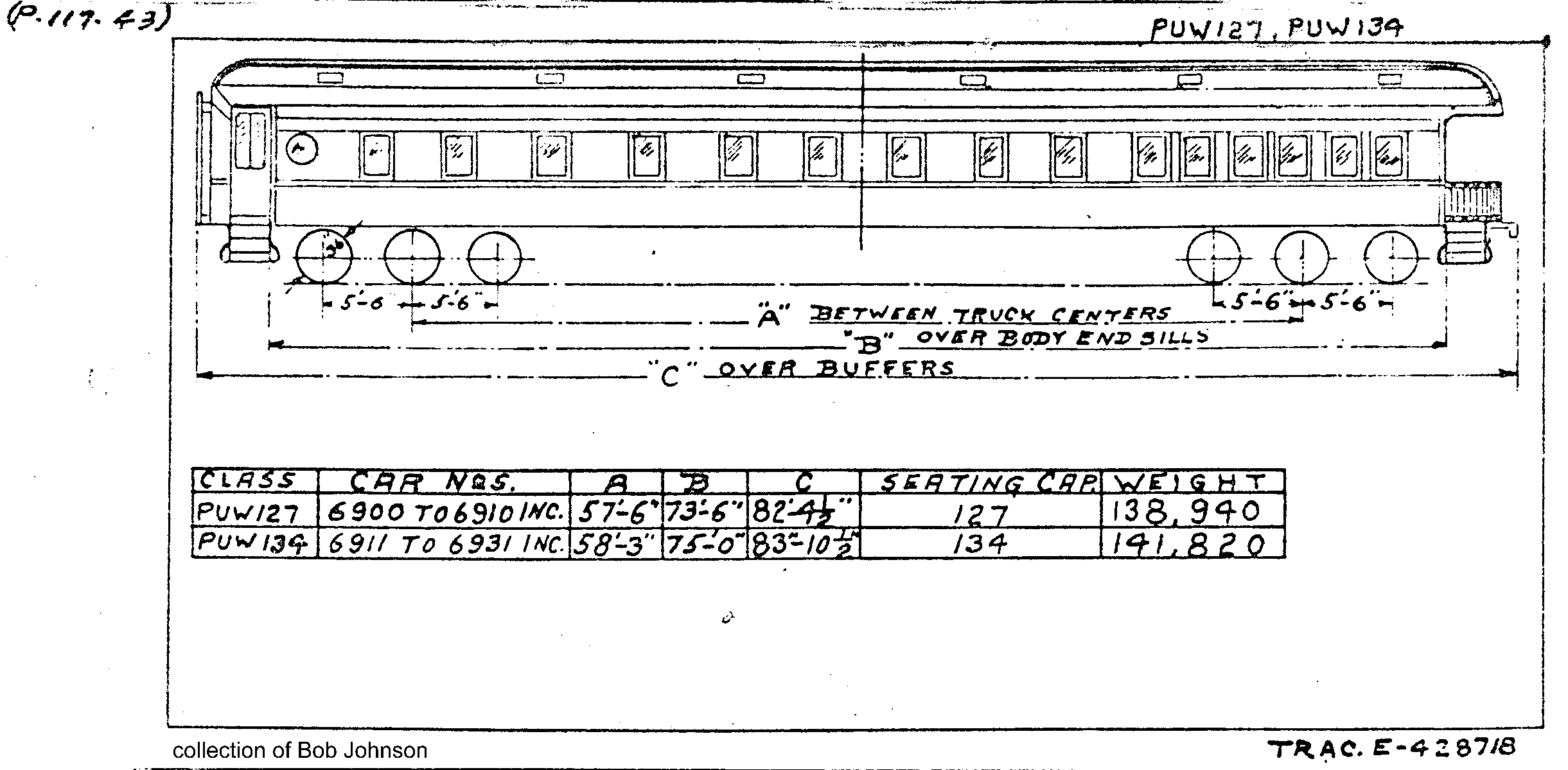 PUW127,PUW134-Passenger Car (Coach conversion)