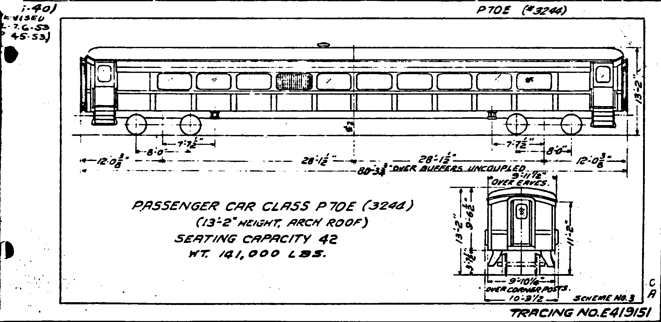 P70e (#3244)-Passenger Car (coach)