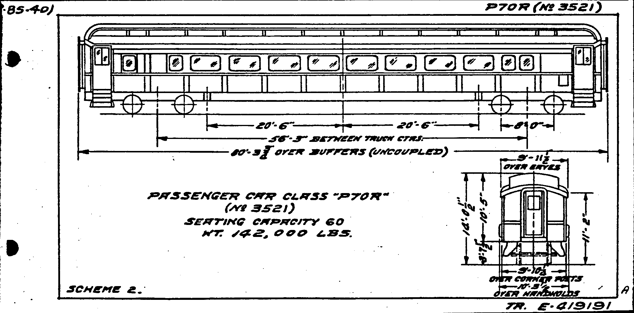 P70R (#3521)-Passenger Car (coach)