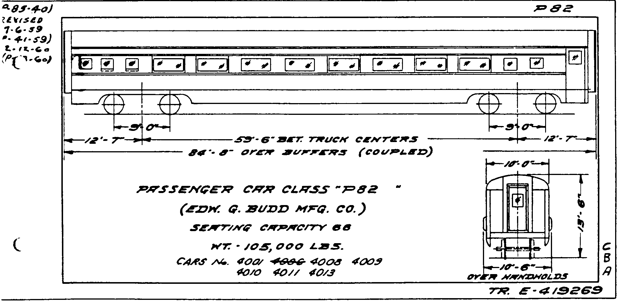 P82-Passenger Car (coach, Budd)