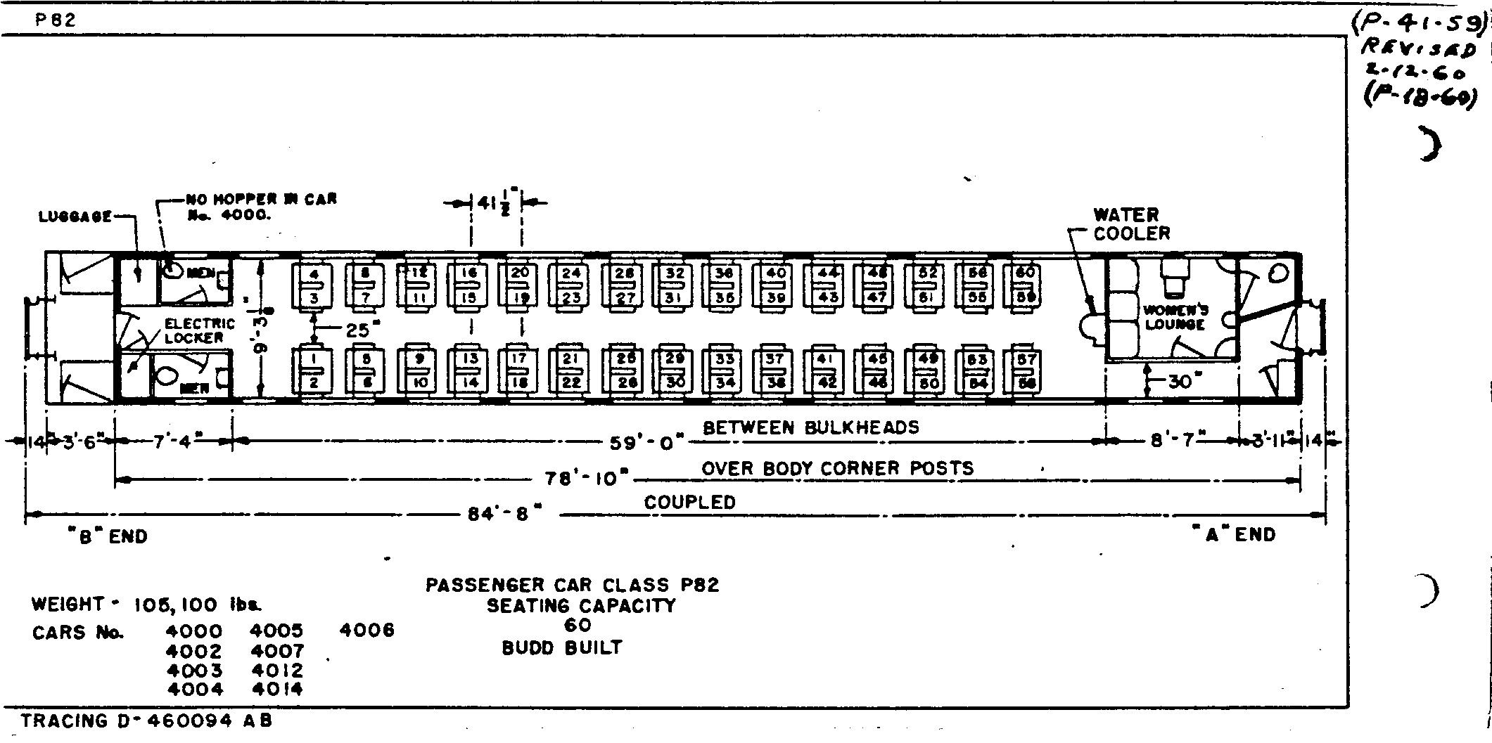 P82-Passenger Car (coach, Budd)