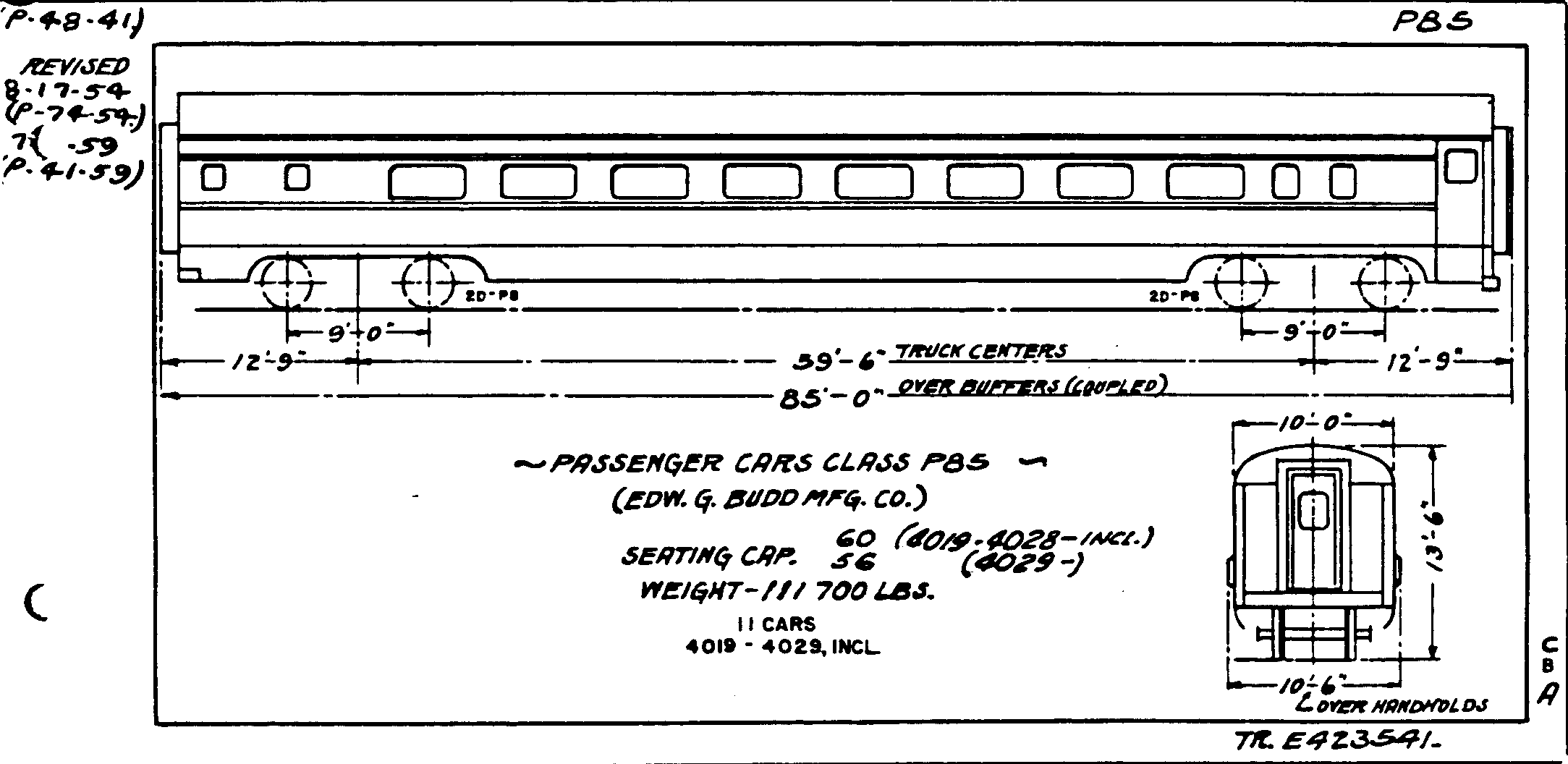 P85-Passenger Car (coach, Budd)