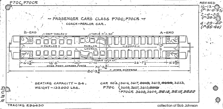 P70c,P70cR-Passenger Car (coach parlor)