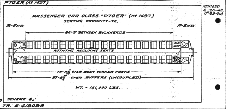 P70eR (#1497)-Passenger Car (coach)