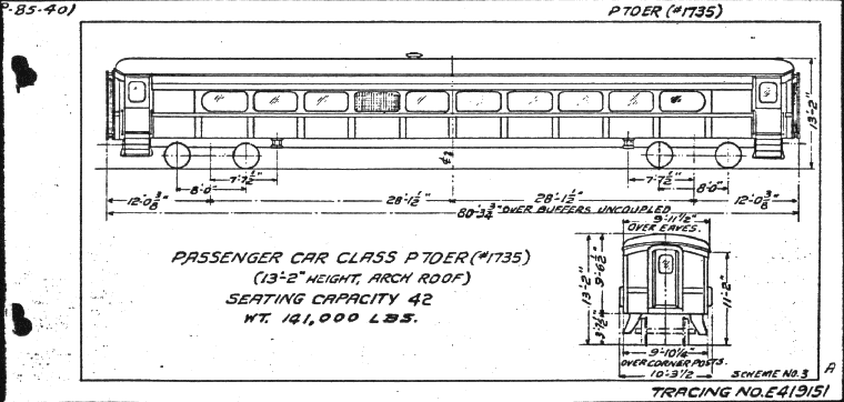 P70eR (#1735)-Passenger Car (coach)