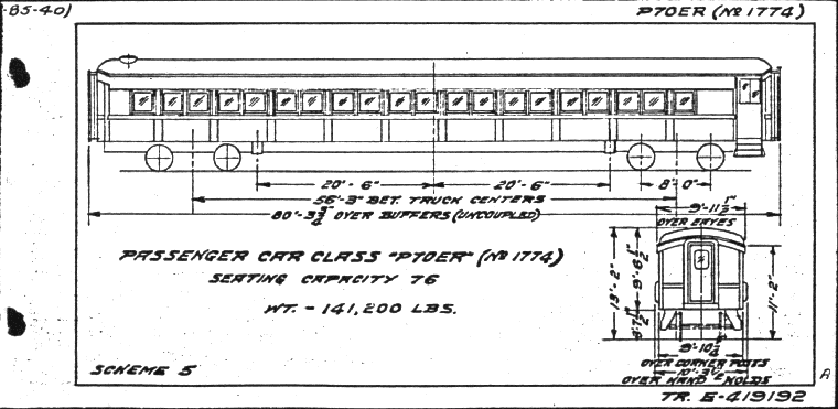 P70eR (#1774)-Passenger Car (coach)