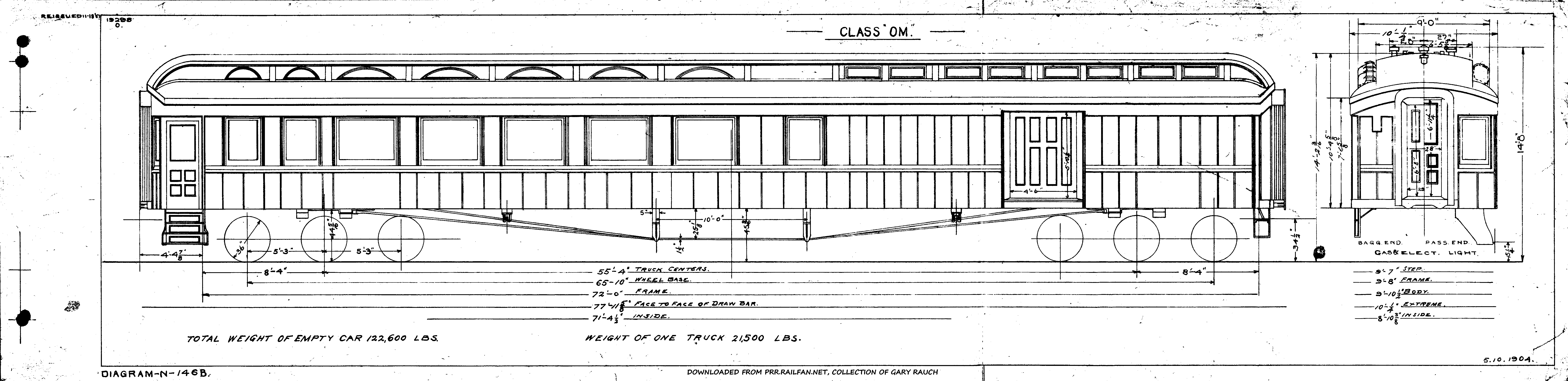 OM-Combined Passenger and Baggage Car