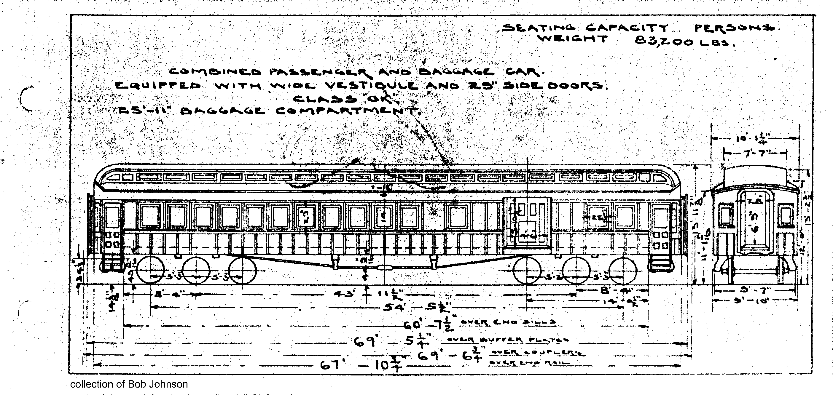 OK-Combined Passenger and Baggage Car