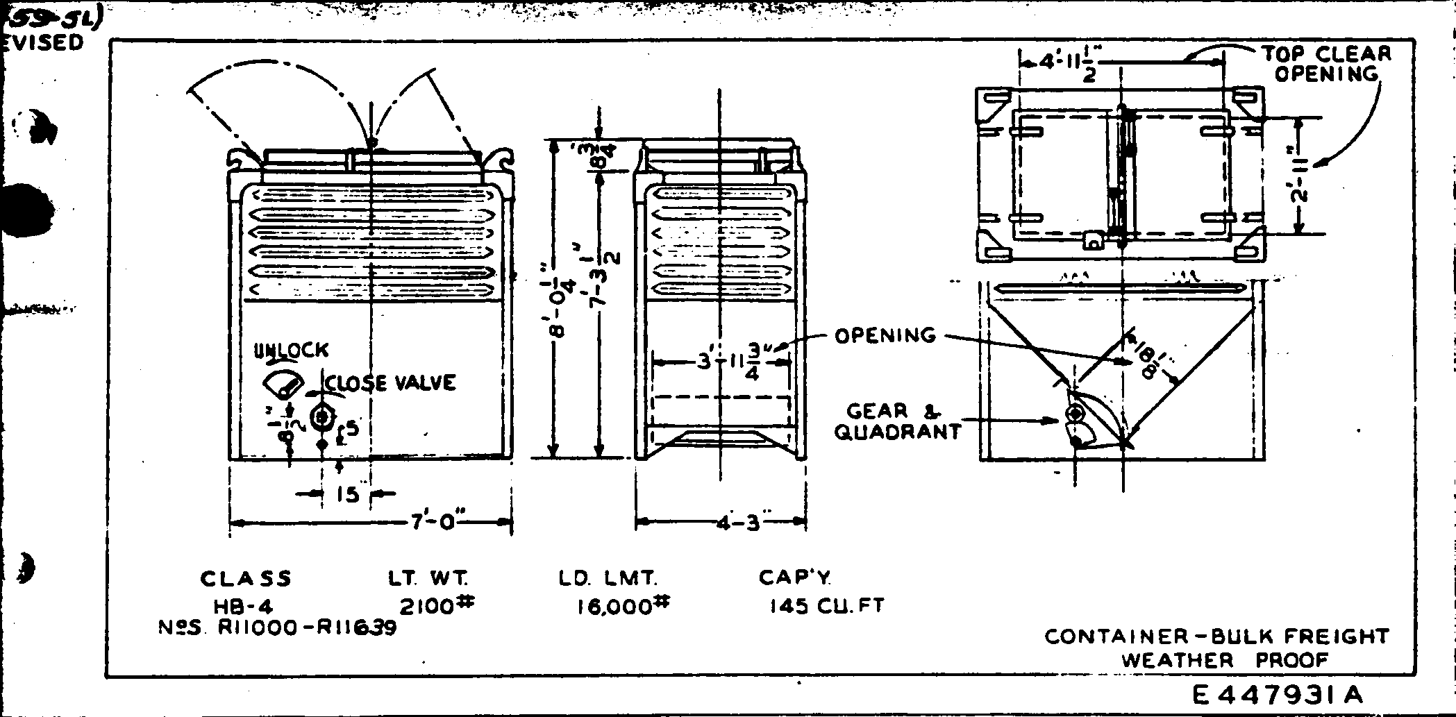 HB4-Container-Bulk Freight Weatherproof