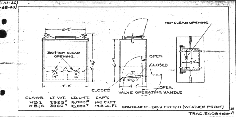 HB1,HB1A-Container-Bulk Freight Weatherproof