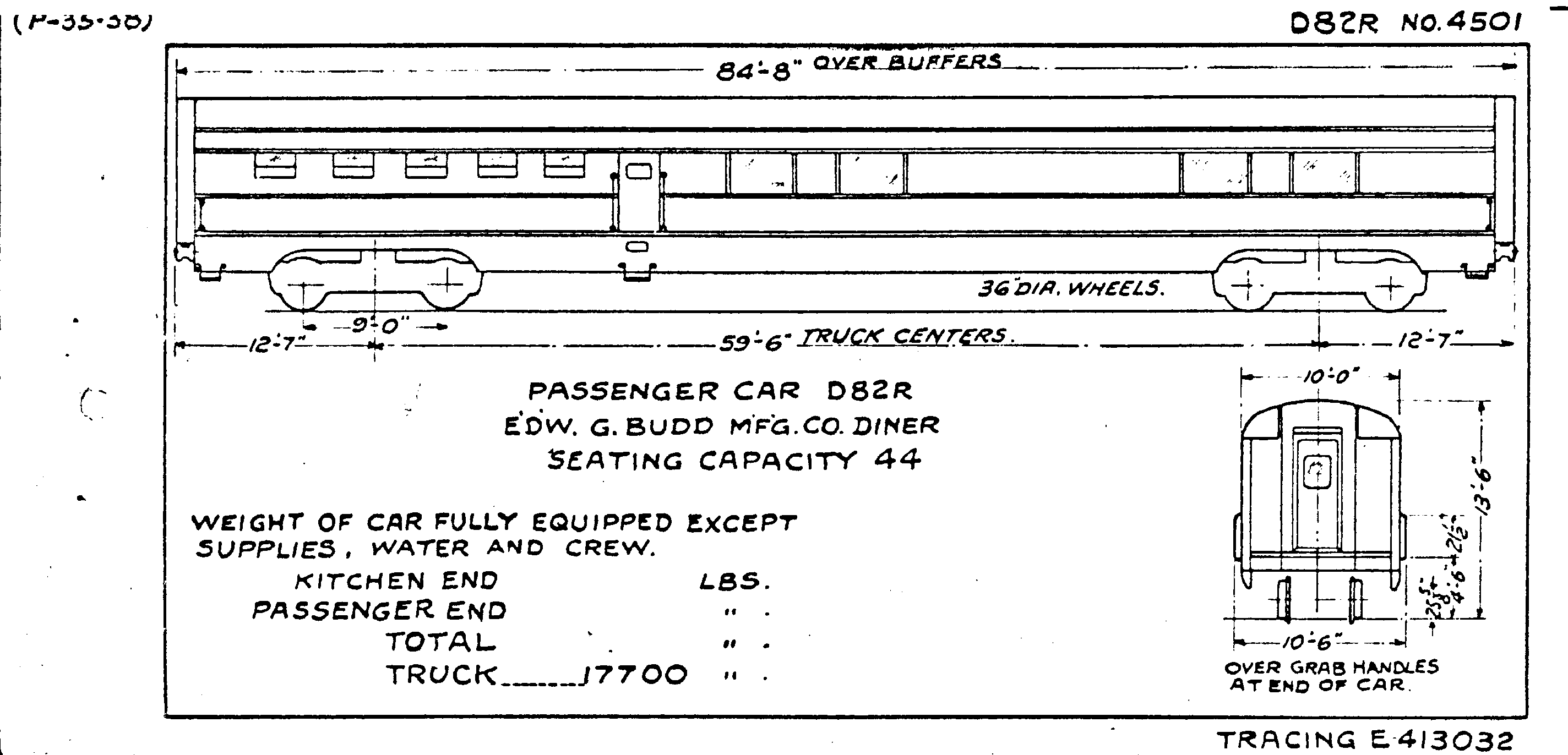 D82 (#4501)-Dining Car, Budd