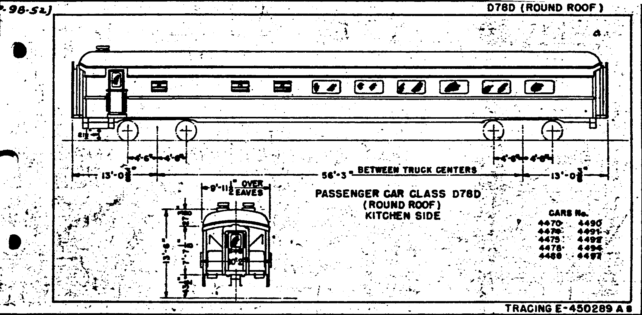 D78D (round roof)-Dining Car w/ lounge