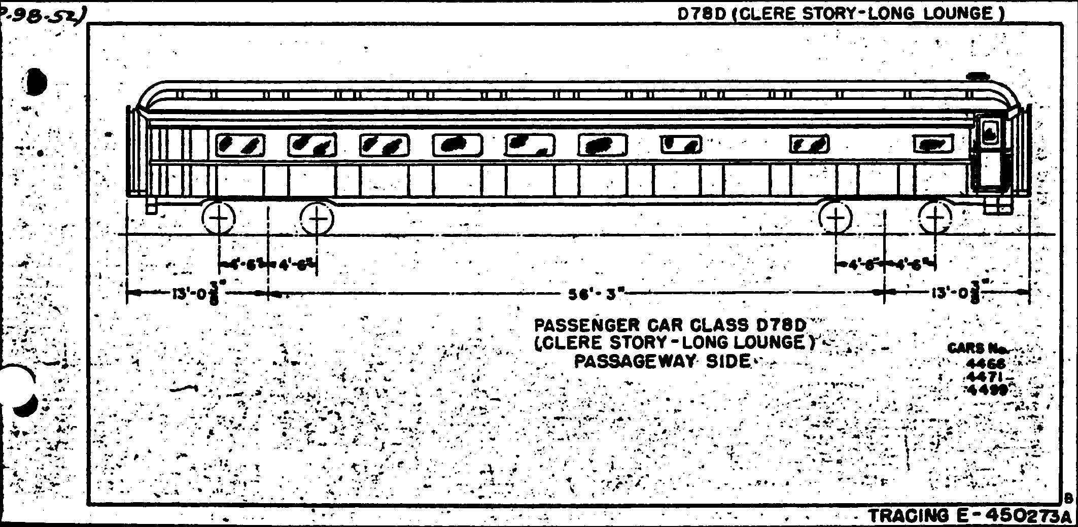 D78D (clerestory-long lounge)-Dining Car w/ lounge