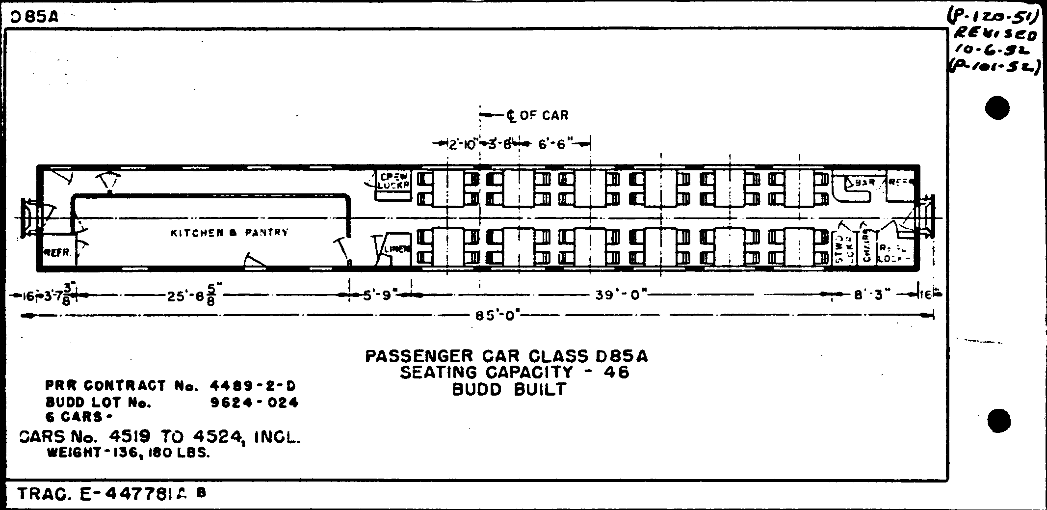 D85a-Dining Car-Budd