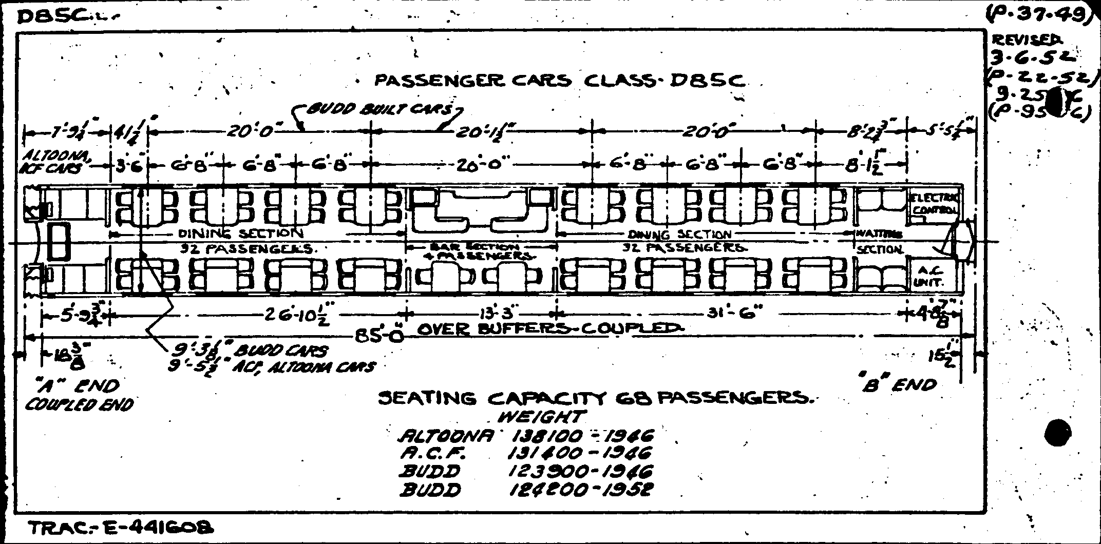D85c-Full dining/bar car