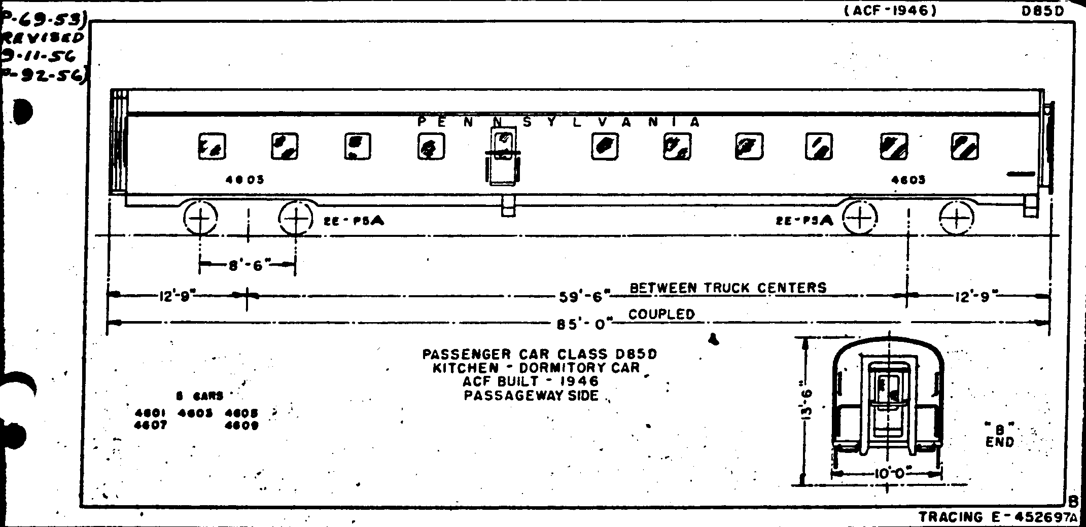 D85d-Kitchen-dormitory car-AC&F