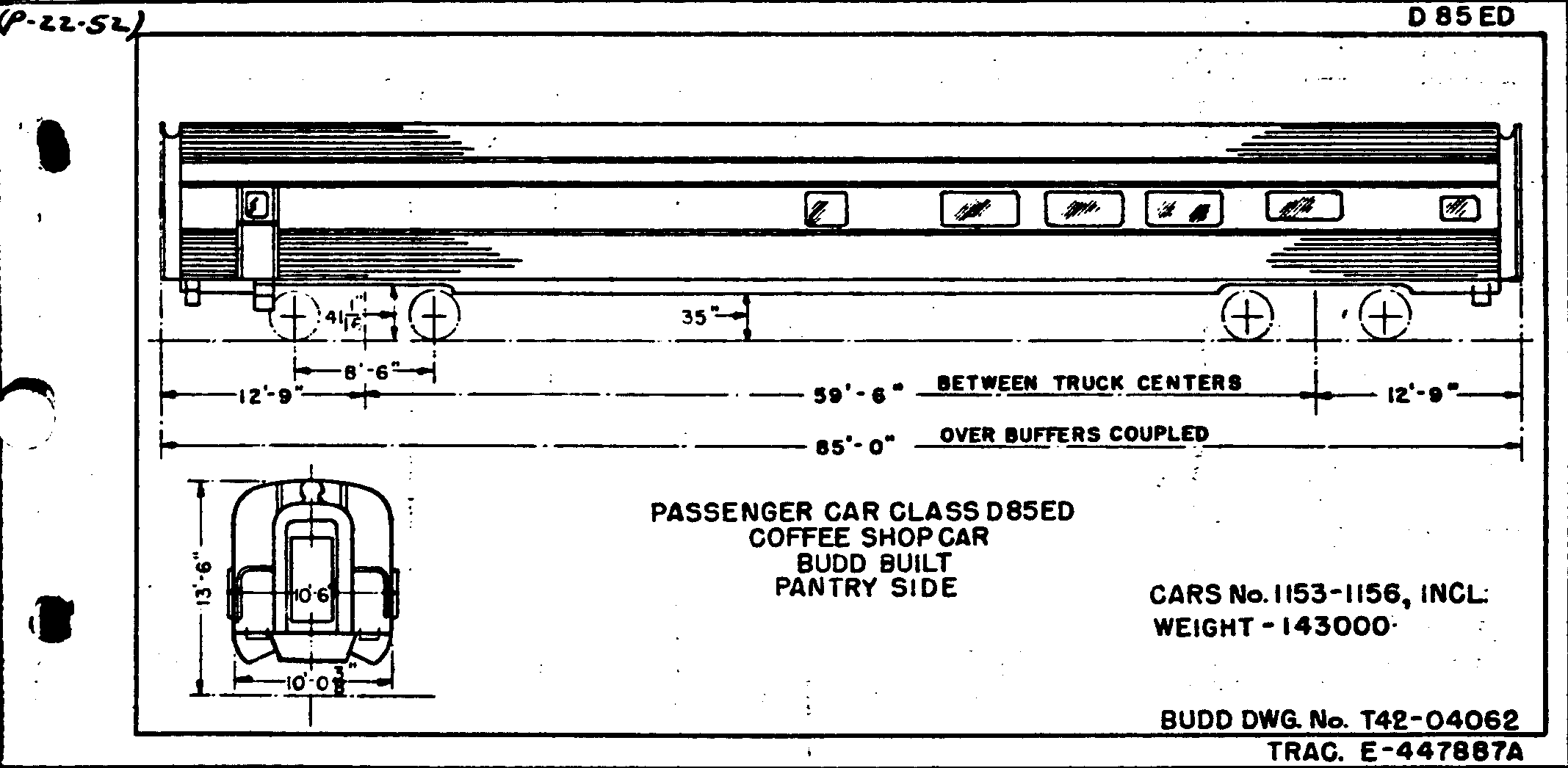 D85ed-Coffee Shop car-Budd