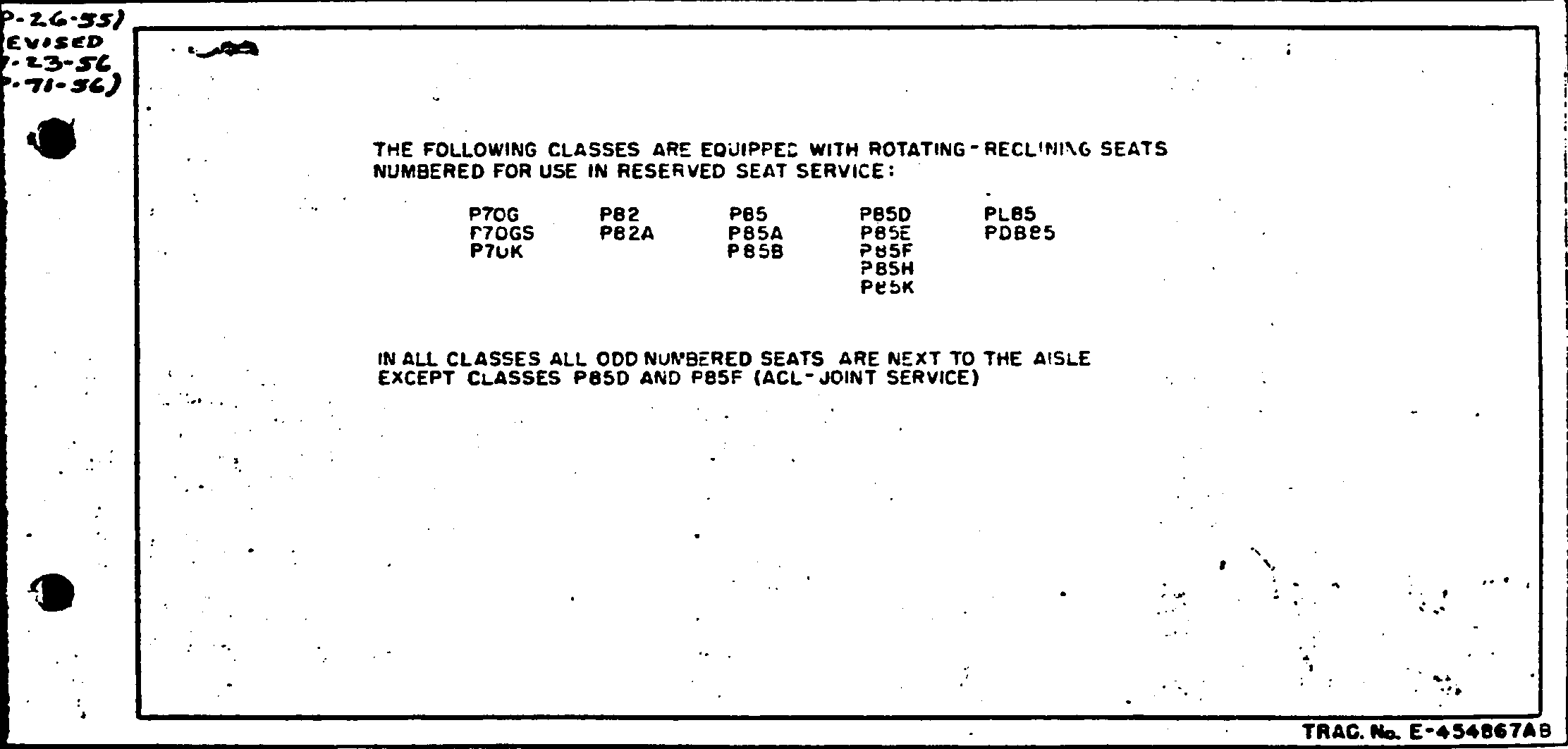Reclining Cars-Listing of Cars w/ reclining seats