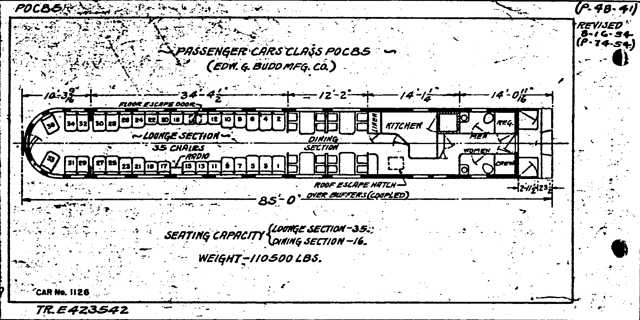 POC85-Dining-Lounge-Observation Car-Budd