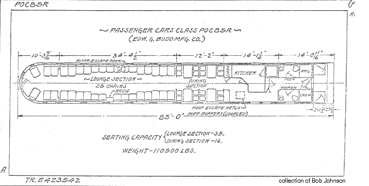 POC85R-Dining-Lounge-Observation Car-Budd