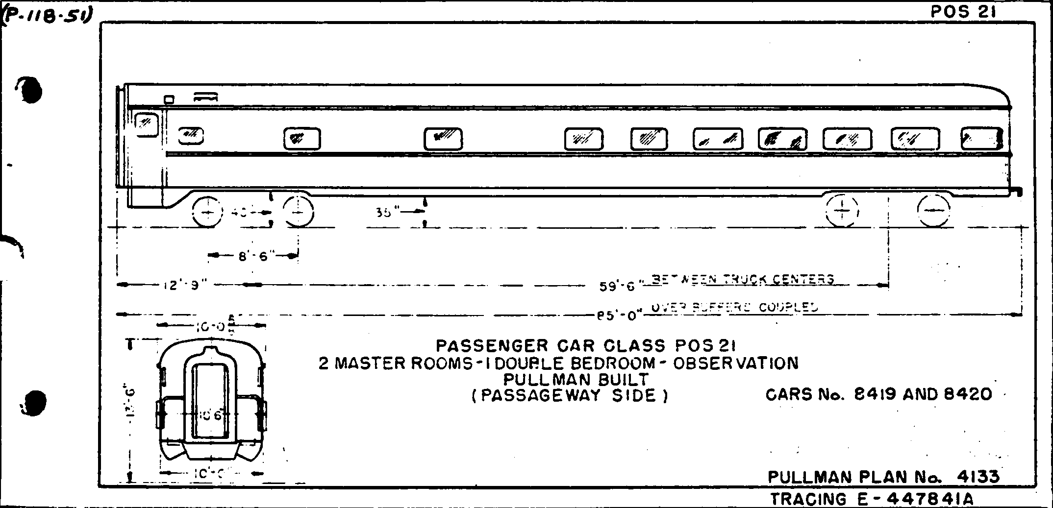 POS21-2 Master Rooms, 1 Double Bedroom, Observation - Pullman